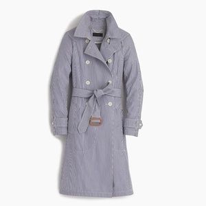 J.crew trench coat in suiting stripe